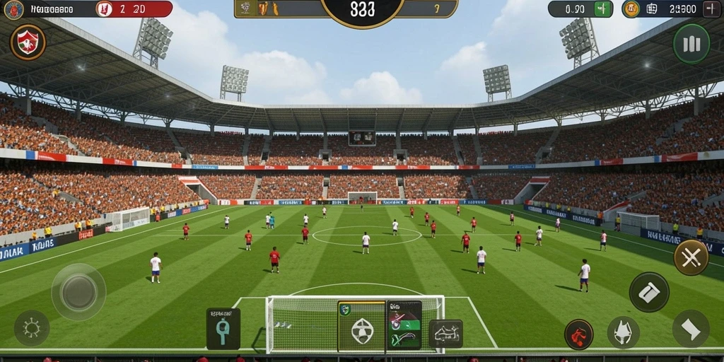 Screenshot menampilkan pertempuran epik melawan musuh yang kuat.
